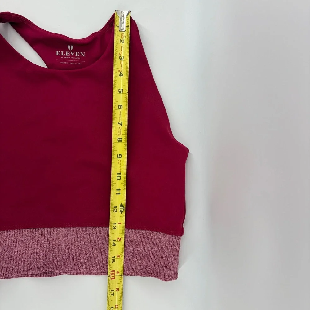 Eleven by Venus Williams Womens XL Magenta‎ Racerback High Neck Sports Bra Tank
